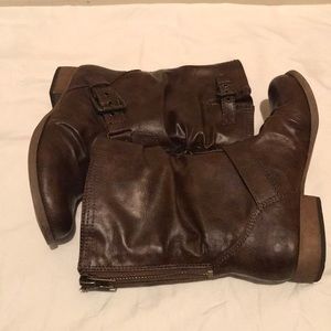 Carlos Santa Ashley Brown Combat Boots